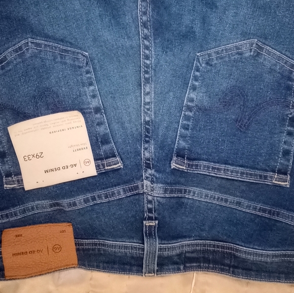 Everett Men's Slim Straight Stretch Jeans AG-ED DENIM Size 29 x 33 NWT - Picture 6 of 8